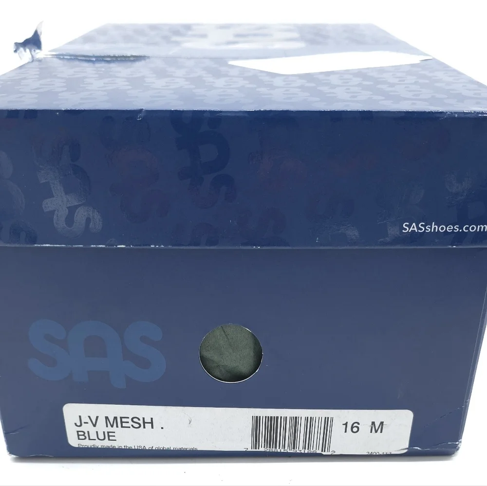 SAS Mens JV Mesh Walking Sneakers Size 16 M Blue Tripad Comfort Suede